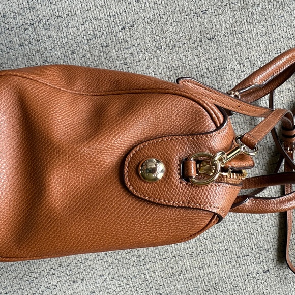 Coach Tan Leather Satchel Bag - Picture 7 of 9